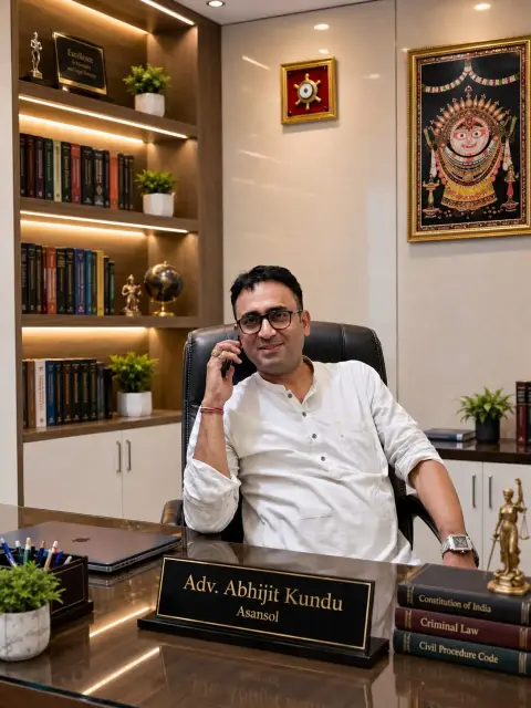 Advocate Abhijit Kundu in his chamber in Asansol